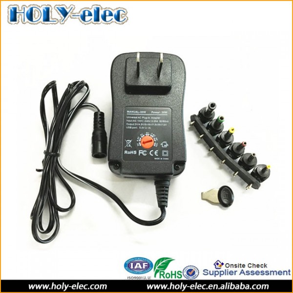 3-12V Multi-function Power Adapter 30W with USB interface