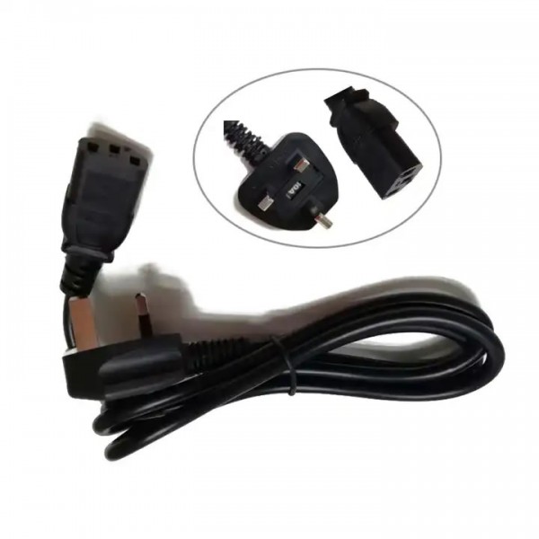 Good Quality British UK Plug 3 prong Laptop AC Power Cable Original Extension Cable 1.5m