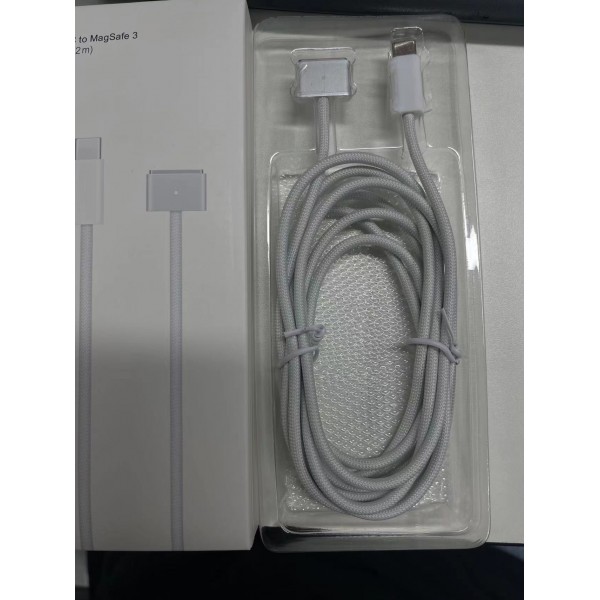 Converter Cable 2m PD 140W Type C male to Magsafe 2 T shape For MacBook Laptop Charging Converter Cord White with Box