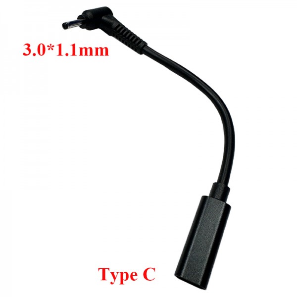 PD 100W Charging Cable Type C female USB-C to 3.0*1.1mm male for Laptop Adapter Converter Cable