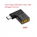 Laptop AC Adapter Converter Lenovo Square USB Female to Type C Male For Computer Charging Connector