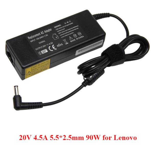 Laptop AC Adapter 20V 4.5A 90W 5.5*2.5mm for Lenovo Charger Power Supply