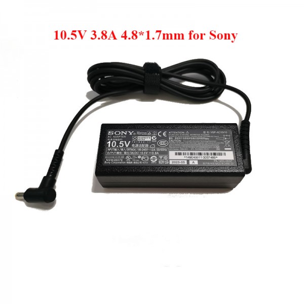AC Adapter 10.5V 3.8A 40W 4.8*1.7mm for Sony Laptop Charger Power Supply