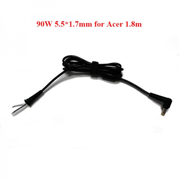 1.8m DC Power Plug Cable 5.5*1.7mm Yellow Pin For Acer Laptop Adapter Cable