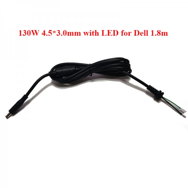 130W DC Power Cable Male 4.5*3.0mm with LED For Dell 1.8m Wire DC Plug Cord