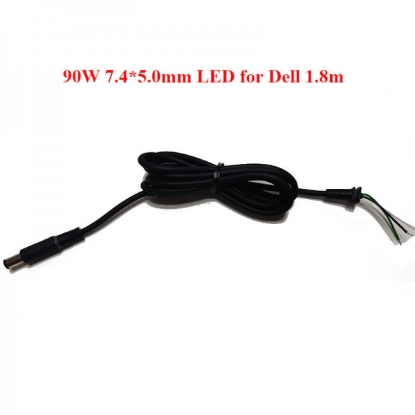 DC Power Cord 90W 7.4*5.0mm Plug with LED For DELL Laptop Charger Cable