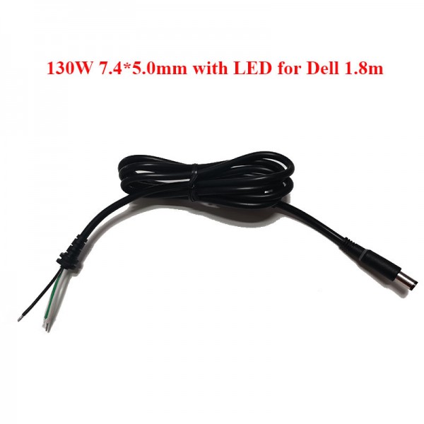 Laptop Adapter Cable 130W 7.4*5.0mm LED For DELL Full Copper Material Wire 1.8m