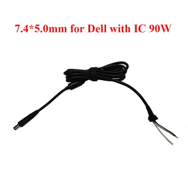DC Power Plug Cord 7.4*5.0mm 90W with IC for Dell Laptop Adapter Cable 1.8m