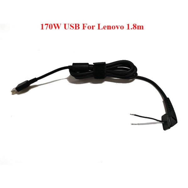 1.8m DC Power Plug Cable 170W USB Square for Lenovo Laptop Charger Adapter Cable