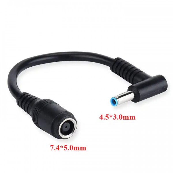 Laptop Adapter Converter Cable 7.4*5.0mm Female to 4.5*3.0mm Male Tip For HP Notebook Adapter Connector